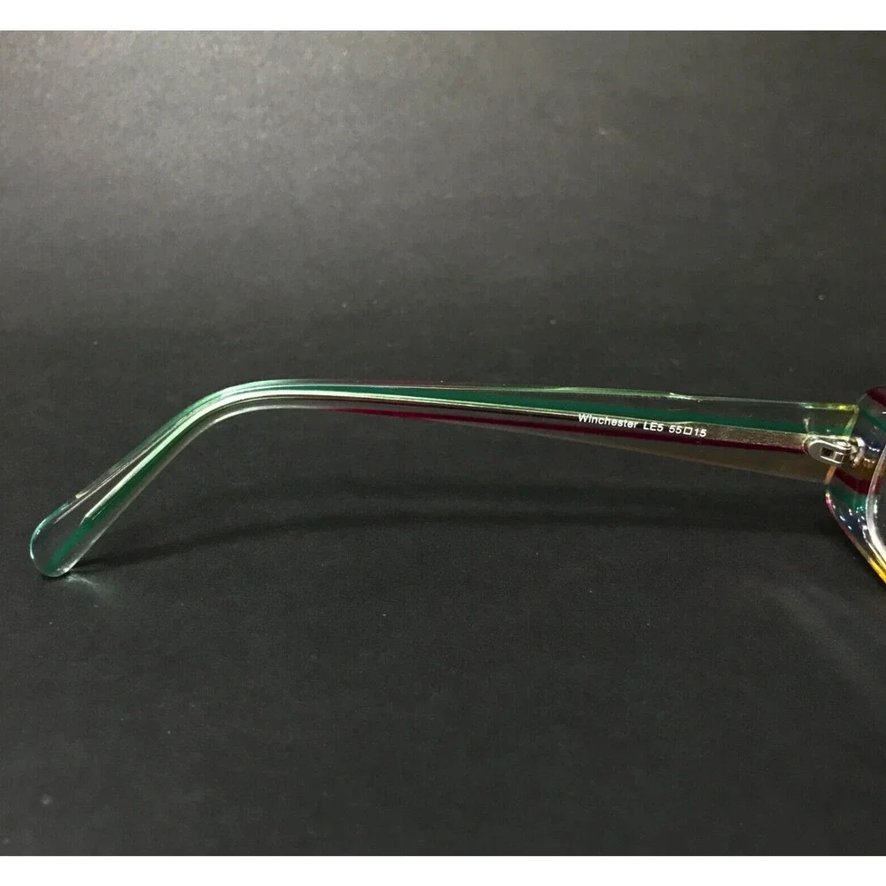 Anglo American Optical Eyeglasses Frames Winchester LE5 Clear Rainbow 55-15-130